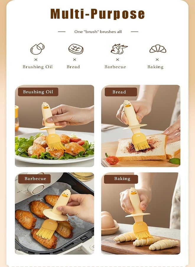 Tendula Silicone Brush and high Temperature Resistant Oil Bottle Integrated Barbecue Cooking Utensils Home&Kitchen (White) - Image 4